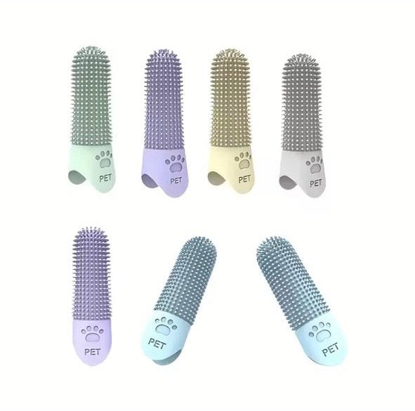 Brosse à Dents à Doigt en Silicone 360° – Chiens et Chats  Prix conseillé : 12,90€ l’unité, ou 19,90€ le lot de 2