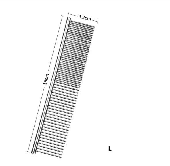 Peigne Démêlant en Acier Inoxydable – Chiens à poil long