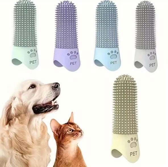 Brosse à Dents à Doigt en Silicone 360° – Chiens et Chats  Prix conseillé : 12,90€ l’unité, ou 19,90€ le lot de 2