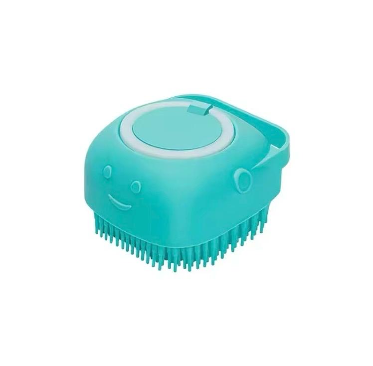 Brosse de bain 2-en-1 avec distributeur de shampoing – Silicone souple