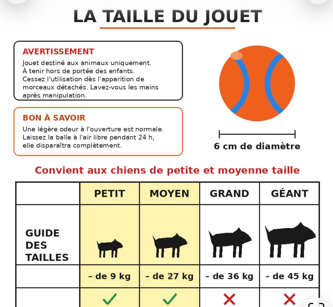 Balle Rebondissante Ultra-Résistante pour Chien – Idéale pour le Lancer
