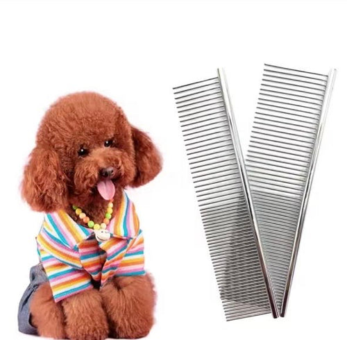 Peigne Démêlant en Acier Inoxydable – Chiens à poil long